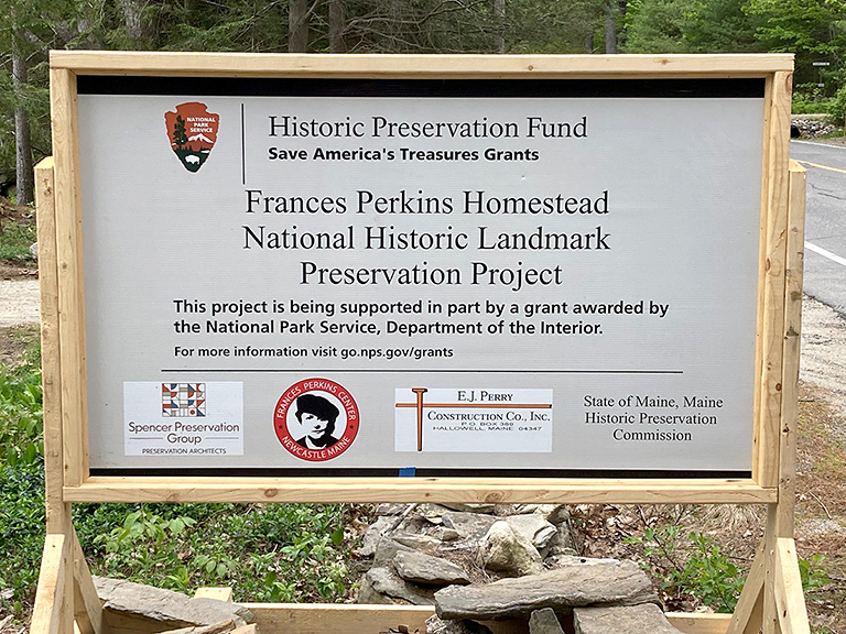 Frances Perkins Homestead National Historic Landmark Preservation in Process, 2022.​
